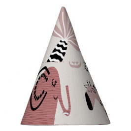 Muster mit niedlichen Elefanten und Giraffen Partyhütchen