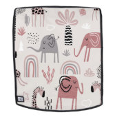 Muster mit niedlichen Elefanten und Giraffen Rucksack (Abnehmbare Front)