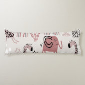 Muster mit niedlichen Elefanten und Giraffen Seitenschläferkissen (Vorderseite)