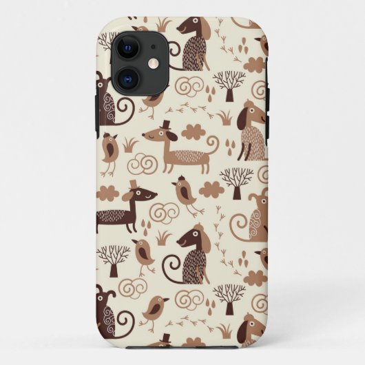 Muster mit niedlichen Hunden Case-Mate iPhone Hülle (Rückseite)