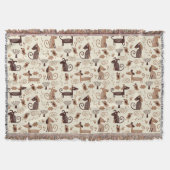 Muster mit niedlichen Hunden Decke (Vorderseite)