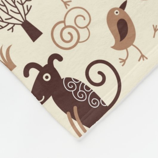 Muster mit niedlichen Hunden Fleecedecke (Ecke)