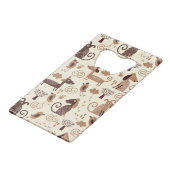 Muster mit niedlichen Hunden Geldbeutel Flaschenöffner (Rückseite Schrägansicht)