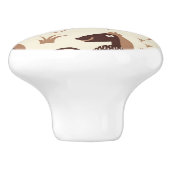 Muster mit niedlichen Hunden Keramikknauf (Seitenansicht)