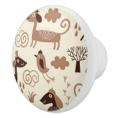 Muster mit niedlichen Hunden Keramikknauf (Rechts)