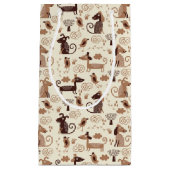 Muster mit niedlichen Hunden Kleine Geschenktüte (Vorderseite)