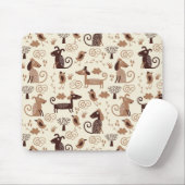 Muster mit niedlichen Hunden Mousepad (Mit Mouse)