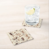 Muster mit niedlichen Hunden Rechteckiger Pappuntersetzer (Vor Ort)