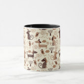 Muster mit niedlichen Hunden Tasse (Zentrum)