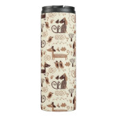 Muster mit niedlichen Hunden Thermosbecher (Rückseite)