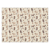 Muster mit niedlichen Hunden Tischdecke (Vorderseite (Horizontal))