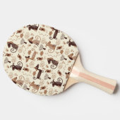 Muster mit niedlichen Hunden Tischtennis Schläger (Seitenansicht)