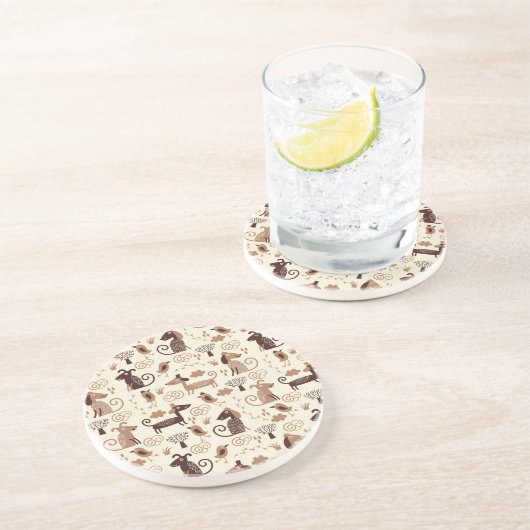 Muster mit niedlichen Hunden Untersetzer (Seite)