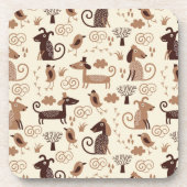 Muster mit niedlichen Hunden Untersetzer (Vorderseite)