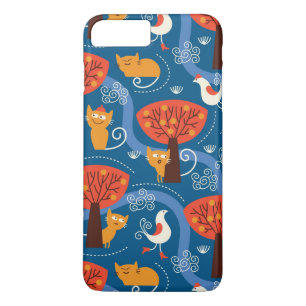 Muster mit niedlichen Katzen und Vögeln Case-Mate iPhone Hülle