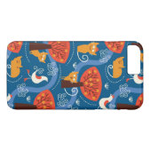 Muster mit niedlichen Katzen und Vögeln Case-Mate iPhone Hülle (Rückseite (Horizontal))
