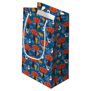 Muster mit niedlichen Katzen und Vögeln Kleine Geschenktüte