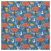 Muster mit niedlichen Katzen und Vögeln Stoff (Muster)