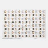 Muster mit Niedlichen Katzenköpfen Geschirrtuch (Horizontal)