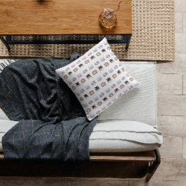 Muster mit Niedlichen Katzenköpfen Kissen