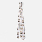 Muster mit Niedlichen Katzenköpfen Krawatte (Rückseite)