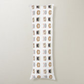 Muster mit Niedlichen Katzenköpfen Seitenschläferkissen (Vorderseite Vertikal)