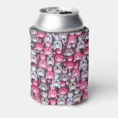 Muster mit niedlichen Kawaii-Doodle-Katzen 2 Dosenkühler (Kanne Rückseite)