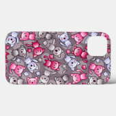Muster mit niedlichen Kawaii-Doodle-Katzen Case-Mate iPhone Hülle (Rückseite (Horizontal))