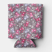 Muster mit niedlichen Kawaii-Doodle-Katzen Dosenkühler (Vorderseite)