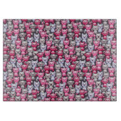 Muster mit niedlichen kawaii Gekritzelkatzen 2 Schneidebrett (Vorderseite)