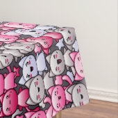 Muster mit niedlichen kawaii Gekritzelkatzen 2 Tischdecke (Beispiel)