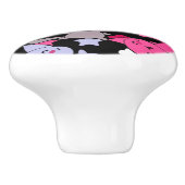 Muster mit niedlichen kawaii Gekritzelkatzen 3 Keramikknauf (Seitenansicht)