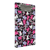 Muster mit niedlichen kawaii Gekritzelkatzen 3 Mini Klemmbrett (Schrägansicht)