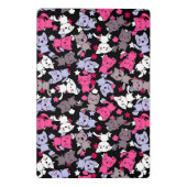 Muster mit niedlichen kawaii Gekritzelkatzen 3 Mini Klemmbrett (Rückseite)