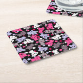 Muster mit niedlichen kawaii Gekritzelkatzen 3 Rechteckiger Pappuntersetzer (angewinkelt)