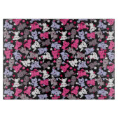 Muster mit niedlichen kawaii Gekritzelkatzen 3 Schneidebrett (Vorderseite)