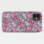 Muster mit niedlichen kawaii Gekritzelkatzen Case-Mate iPhone Hülle (Rückseite (Horizontal))