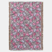 Muster mit niedlichen kawaii Gekritzelkatzen Decke (Vorderseite Vertikal)