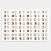 Muster mit niedlichen Köpfen Geschenkpapier Set (Vorderseite 3)
