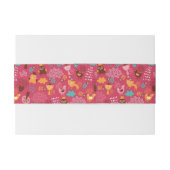 Muster mit niedlichen Vögeln und Katzen Einladungsbanderole (Rückseitenbeispiel)