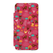 Muster mit niedlichen Vögeln und Katzen Incipio iPhone Geldbeutel-Hülle (Folio Vorderseite)