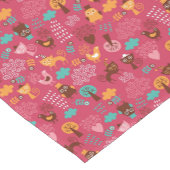 Muster mit niedlichen Vögeln und Katzen Kurzer Tischläufer (Ecke)