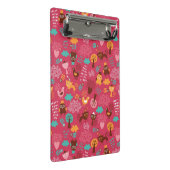 Muster mit niedlichen Vögeln und Katzen Mini Klemmbrett (Schrägansicht)