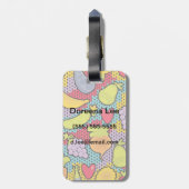 Muster mit Obst und Gemüse Gepäckanhänger (Rückseite vertikal)