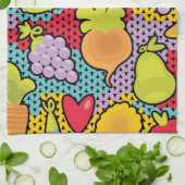 Muster mit Obst und Gemüse Handtuch (Gefaltet)