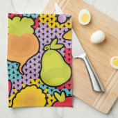 Muster mit Obst und Gemüse Handtuch (Viertel Falte)