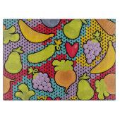 Muster mit Obst und Gemüse Schneidebrett (Vorderseite)