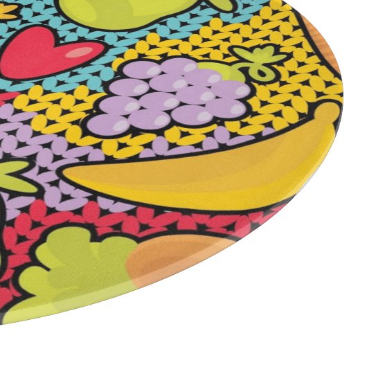 Muster mit Obst und Gemüse Schneidebrett (Ecke)