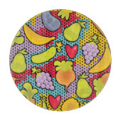 Muster mit Obst und Gemüse Schneidebrett (Vorderseite)