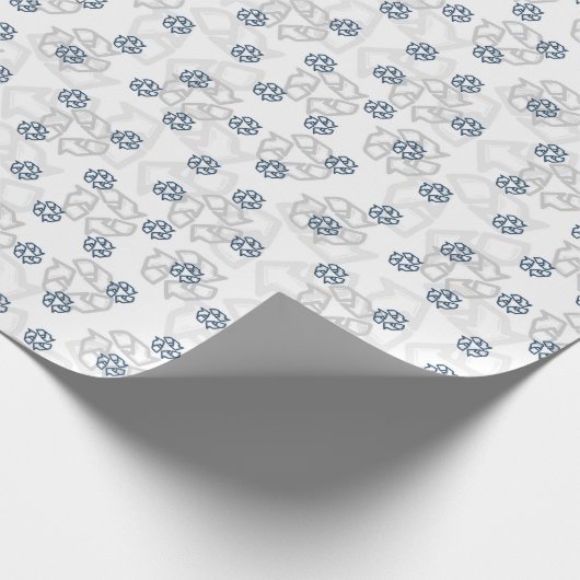 Muster mit Öko auf weißem Hintergrund Geschenkpapier (Ecke)